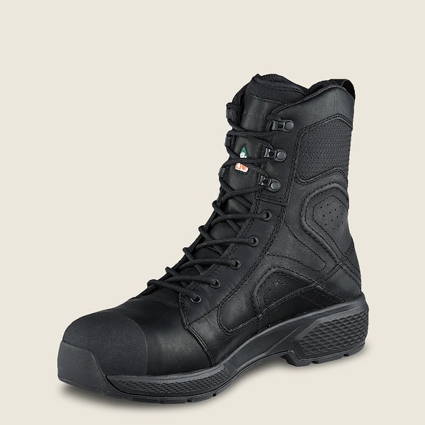 Red Wing Safety Boots Exos Lite - 8-inch Waterproof Csa Toe - Black - Mens LTO234179